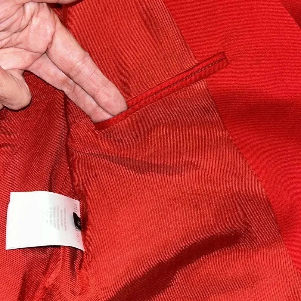 Ferrari 🏎️ Red Wool Blazer by Stella McCartney. Chic! 4 Convenient pockets!